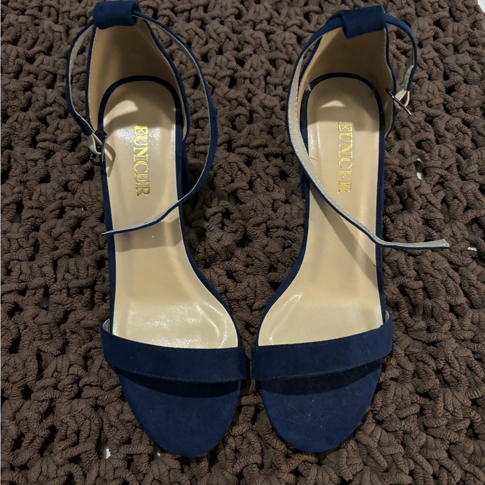 Royal blue heeled sandal